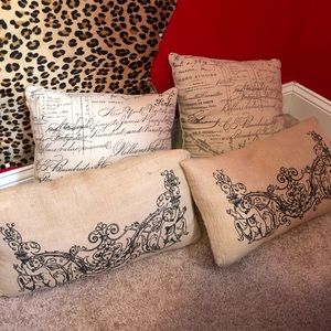French pillows set of 4